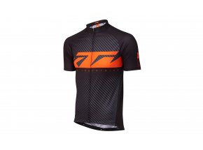 Cyklistický dres KTM Factory Line shortsleeve Black/orange